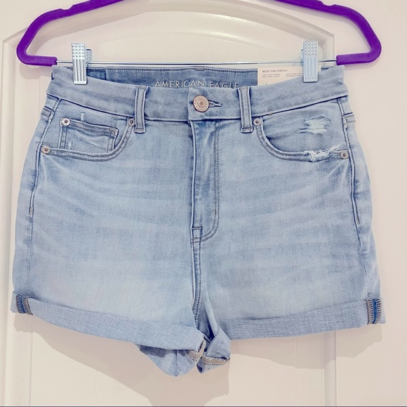 Next Level Stretch High Waisted Denim Shorts - Picture 3 of 5